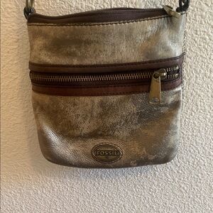 Fossil Distressed Brown Crossbody Bag